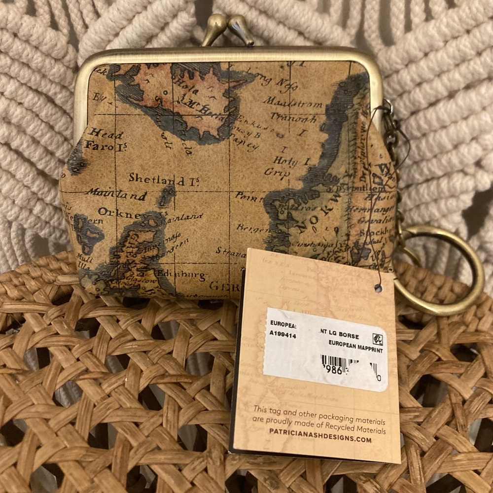 Patricia Nash Borse Coin Purse in European Map Print - Picture 2 of 8